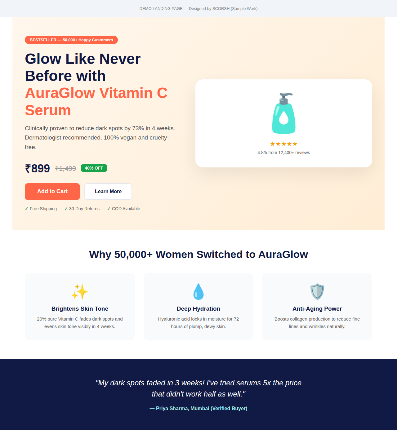 3D illustration of landing page design and conversion rate optimization